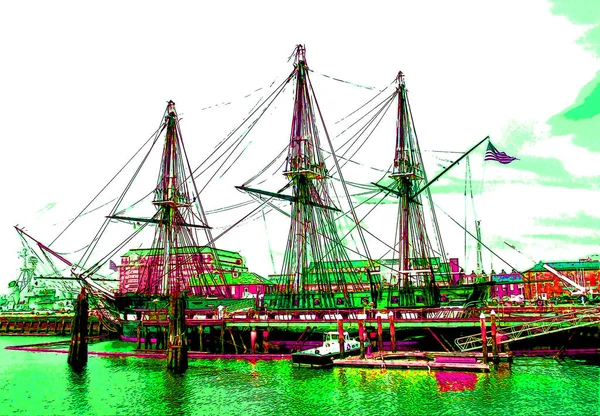 Boston Usa 2005 Boston Tea Party Ships Museum Educational Entertaining — Stock Photo, Image