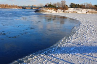 beautiful winter landscape, nature background
