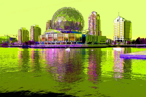 Vancouver Canada 2003 Science World Telus World Science Sign Illustration — стокове фото