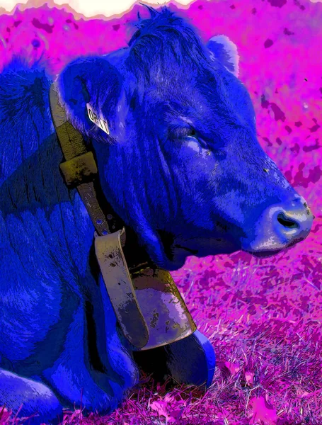 Cattle Sign Illustration Pop Art Background Icon — Fotografia de Stock