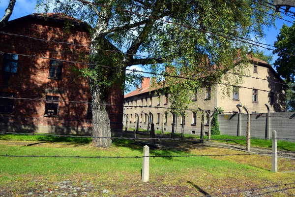 Auschwitz Birkenau Polsko Oplocení Koncentračního Tábora Osvětimi Bylo Sítí Německých — Stock fotografie