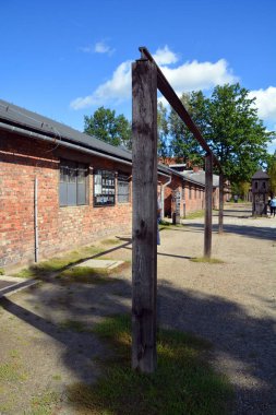 AUSCHWITZ BIRKENAU POLAND 09 17 17: Auschwitz concentration camp built and operated by the Third Reich in Poland.