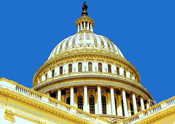 Washington Usa 1998 Pop Art Illustration United States Capitol Capitol — Foto Stock