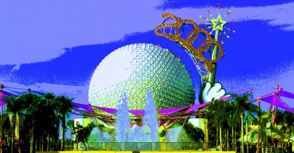 Epcot Center Walt Disney World Sphere Entrance Gate — Foto Stock