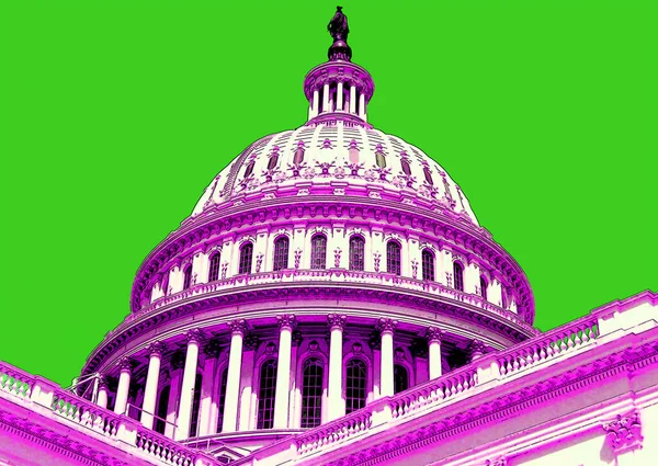 Washington Usa 1998 Pop Art Illustration United States Capitol Capitol — Fotografia de Stock