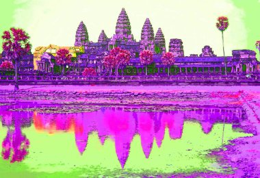 ANGKOR WAT CAMBODIA 03 2813: Angkor Wat dünyanın en büyük Hindu tapınağı kompleksi ve en büyük dini anıtıdır. Tapınak Khmer Kralı 2. Suryavarman tarafından inşa edildi.