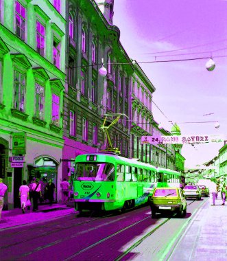 AMSTERDAM NETHERLANDS 10 02: Şehir merkezi Amsterdam ve ağ belediye toplu taşıma operatörü GVB tarafından işletilmektedir.