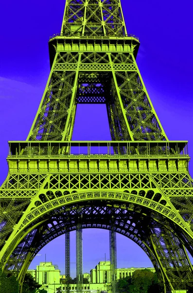 Parijs Frankrijk 2013 Eiffeltoren Tour Eiffel Pop Art Eiffeltoren Van — Stockfoto