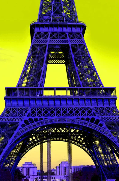 Paris Francja 2013 Wieża Eiffla Tour Eiffel Pop Art Wieża — Zdjęcie stockowe