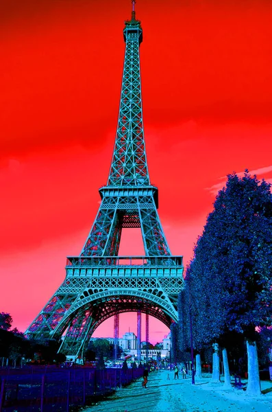 Paris Ranska 2013 Eiffel Torni Tour Eiffel Pop Taidetta Eiffel — kuvapankkivalokuva
