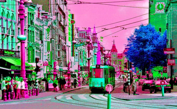 Amsterdam Netherlands Downtown Amsterdam Network Has Been Operated Municipal Public — Stockfoto
