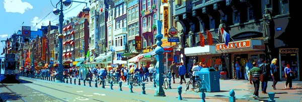 Amsterdam Netherlands Downtown Amsterdam Network Has Been Operated Municipal Public — Fotografia de Stock