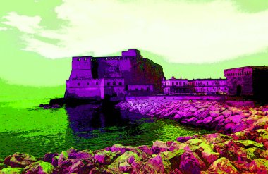 NAPLES ITALY 06 22 2003: Castel dell'Ovo (