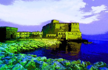 NAPLES ITALY 06 22 2003: Castel dell'Ovo (