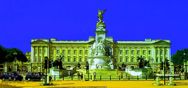 London England United Kingdom 2001 Buckingham Palace London Royal Residence — Fotografia de Stock