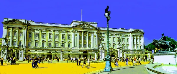 London England United Kingdom 2001 Buckingham Palace London Royal Residence — стоковое фото