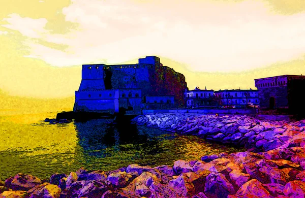 Naples Italy 2003 Castel Dell Ovo Egg Castle Seafront Castle — Foto de Stock