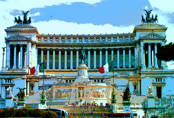 Rome Italy 2003 Altar Fatherland Altare Della Patria National Monument — Photo