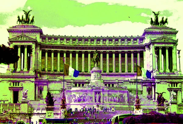 Rome Italy 2003 Altar Fatherland Altare Della Patria National Monument — Stockfoto