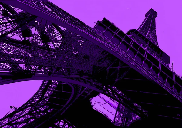 Paris France 2003 Eiffel Tower Tour Eiffel Pop Art Eiffel — Φωτογραφία Αρχείου