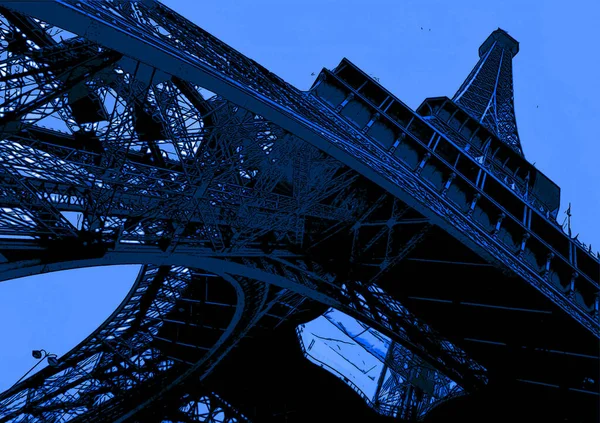 Paris France 2003 Eiffel Kulesi Tur Eyfel Sanat Nouveau Stilinde — Stok fotoğraf