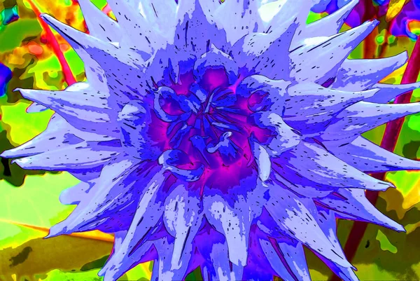 Dahlia Flower Sign Illustration Pop Art Background Icon Color Spots — Zdjęcie stockowe