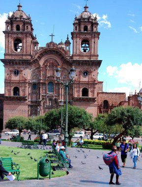 CUSCO PERU NOV. 25 2010: Iglesia La Compana de Jesus (Jesuit Church). Originally begun in 16th century, the church was almost entirely demolished by the earthquake of 1650