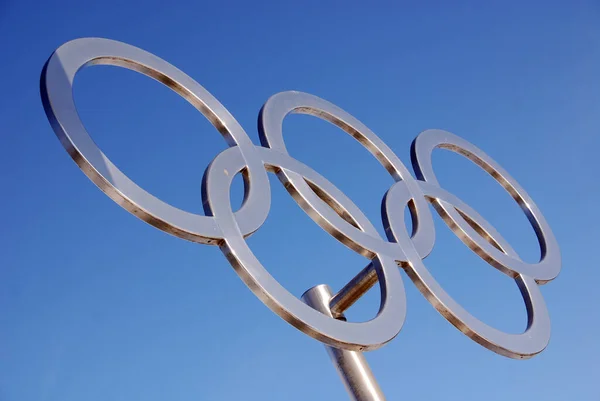 Montreal Canada 2020 Montreal Olympic Rings Cauldron Tallest Inclined Tower — Stock Photo, Image