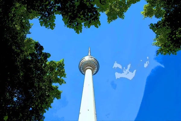 Berlin Germany 2010 Fernsehturm Torre Televisión Situado Alexanderplatz Torre Fue —  Fotos de Stock