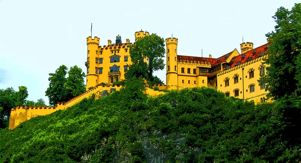 Hohenschwangau Germany Hohenschwangau Castle 19Th Century Palace Childhood Residence King — Foto de Stock