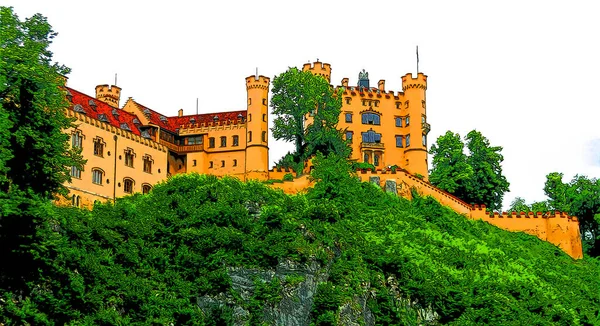 Hohenschwangau Germany Hohenschwangau Castle 19Th Century Palace Childhood Residence King — Fotografia de Stock