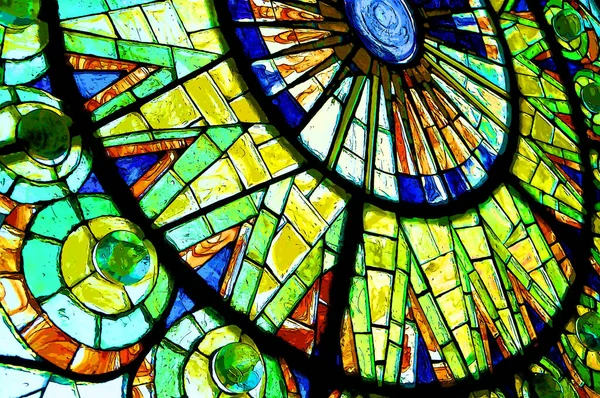 Arusha Tanzania 2011 Stained Glass Window Symmetrical Patterns Sign Illustration — Φωτογραφία Αρχείου