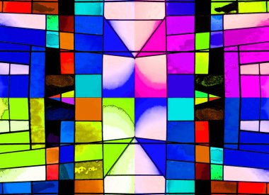 GASPE QUEBEC CANADA 08 17 2012: Stained glass window of Christ the King Cathedral (French: Cathedrale du Christ-Roi de Gaspe)