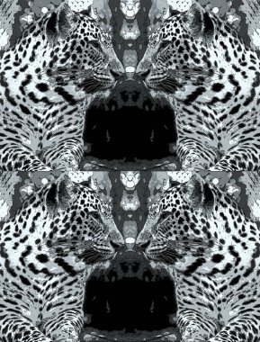 Renkli Pop Art Jaguar simgesi.