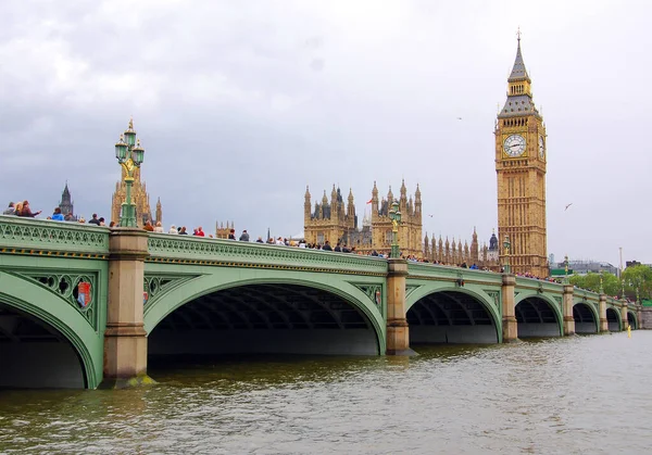 London England June 2012 Міст Вестмінстерського Палацу Місцем Зустрічі Палати — стокове фото