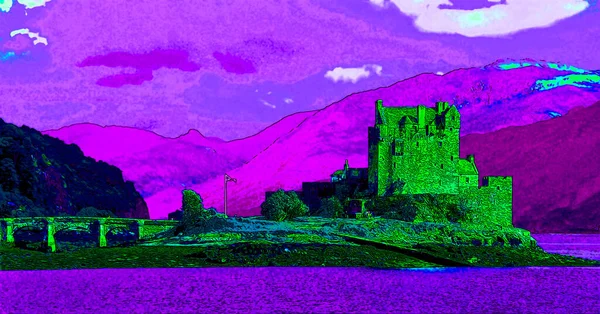 Donan Scothland 2012 Eilean Donan Castle Small Island Loch Duich — Foto de Stock