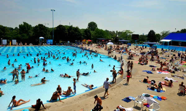 Montreal Canada July Parc Jean Drapeau Pool Pool Site 2006 — Foto Stock