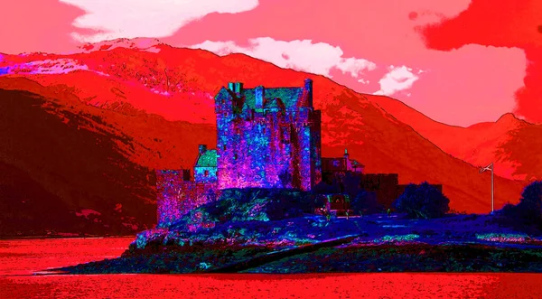 Donan Scothland 2012 Eilean Donan Castle Small Island Loch Duich — Foto de Stock