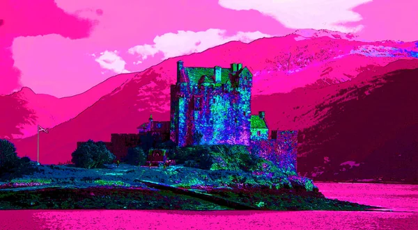 Donan Scothland 2012 Eilean Donan Castle Small Island Loch Duich — Foto Stock