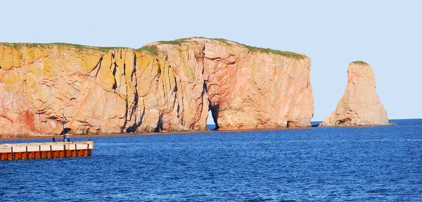 Perce Rock Francese Rocher Perce Forato Roccia Enorme Formazione Rocciosa — Foto Stock