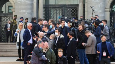MONTREAL CANADA 05 03 2022: Funeral for Guy Lafleur (09 20 1951  05 22 2022) in front Cathedral-Basilica of Mary Queen of the World . Lafleur is the all-time leading scorer in Canadians history