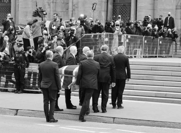 Montreal Canada 2022 Funeral Guy Lafleur 1951 2022 Front Cathedral — Zdjęcie stockowe