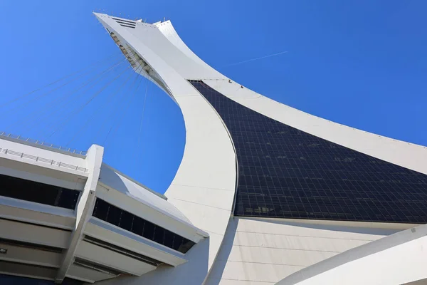 Montreal Canada 2017 Repair Montreal Olympic Stadium Tower Tallest Inclined — Foto de Stock