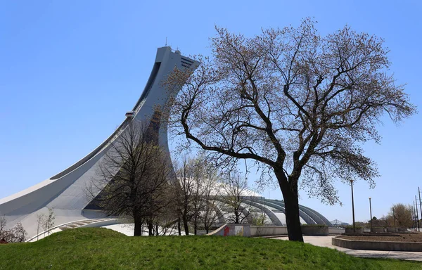 Montreal Canada 2017 Repair Montreal Olympic Stadium Tower Tallest Inclined — Φωτογραφία Αρχείου