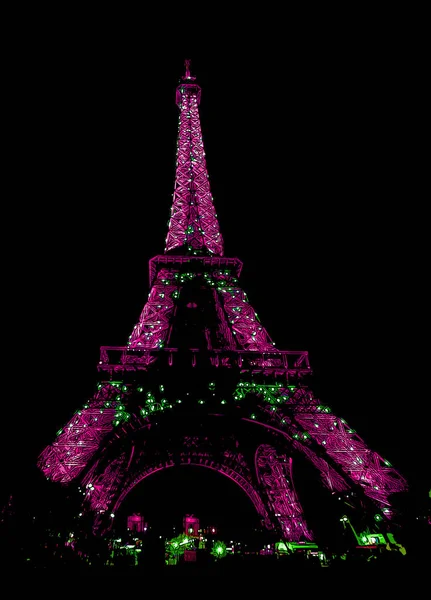Париж Франция 2013 Эйфелева Башня Эйфелева Башня Поп Арт Эйфелева — стоковое фото