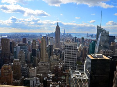 NEW YORK CITY, NY 10 29 201: Midtown and the Empire State Building in New York City. Empire State Building is a 102-story landmark was world's tallest building for more than 40 years