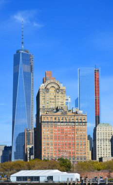 NEW YORK CITY, New York OCT 29: Lower Manhattan, Manhattan 'ın güneyinde yer alan bir şehirdir.