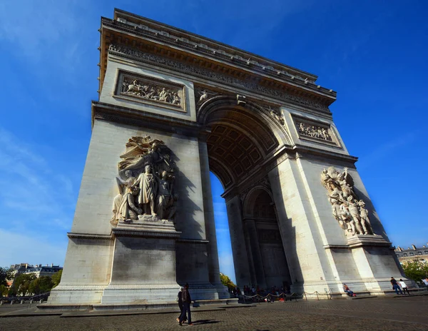 Париж Франция Триумфальная Арка Этуаль Памятник Спроектирован Жаном Шалгрином 1806 — стоковое фото