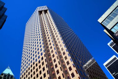 Vancouver Bc Canada 27 Haziran 2015: Vancouver 'ın merkezindeki Vancouver şehri. Ticari, ticari, kültürel, finans, hükümet ve eğlence merkezidir.
