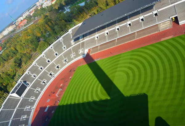 Luchtfoto Van Voetbalstadion — Stockfoto